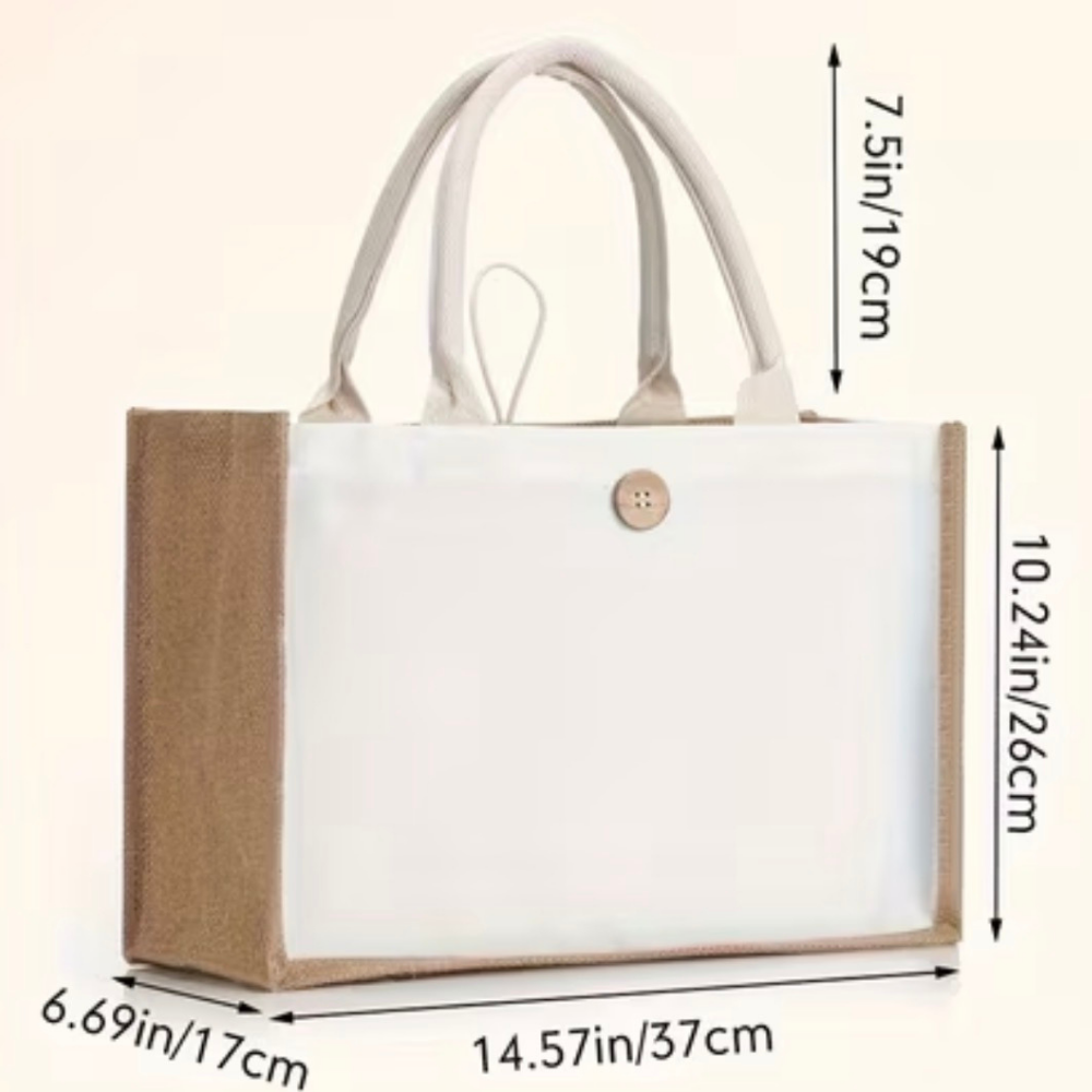 Mother's Day Beige Canvas Polyester Tote Bags/FREE MAKEUP BAG INCLUDED