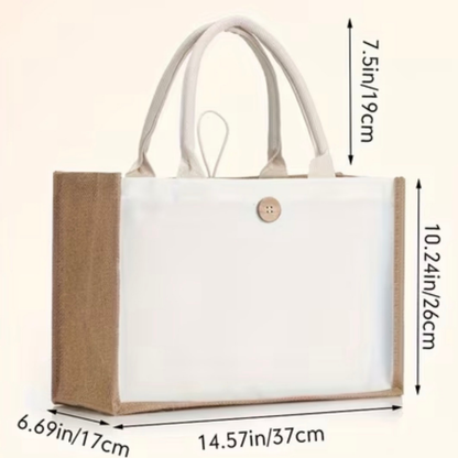 Mother's Day Beige Canvas Polyester Tote Bags/FREE MAKEUP BAG INCLUDED